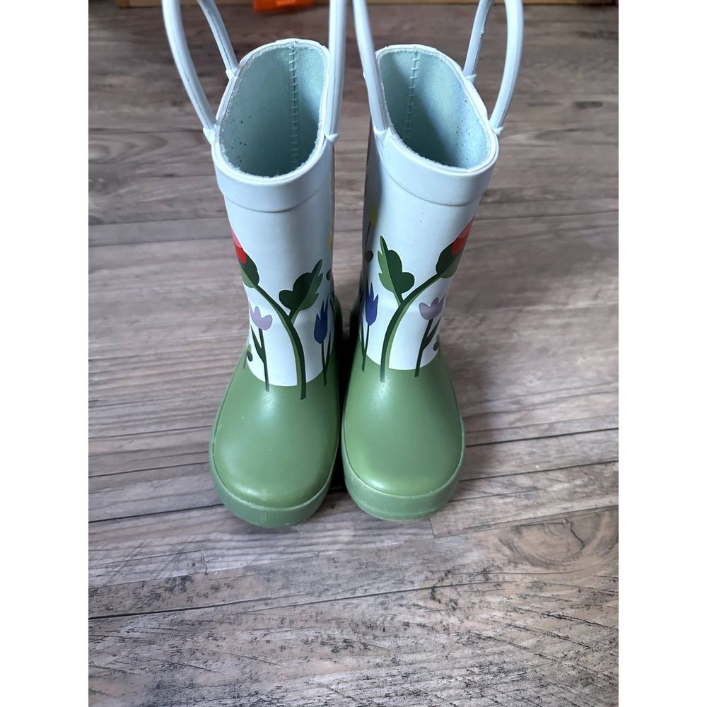 47 - Cat & jack garden Rain Boots - Toddler Size 6
